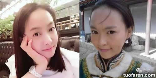 宋茜、唐嫣发际线照片