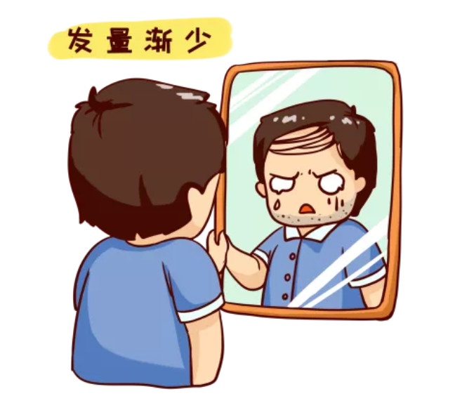 脱发卡通图1
